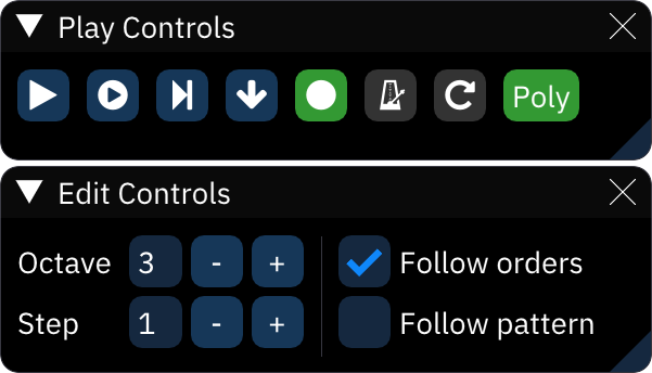 split play and edit controls